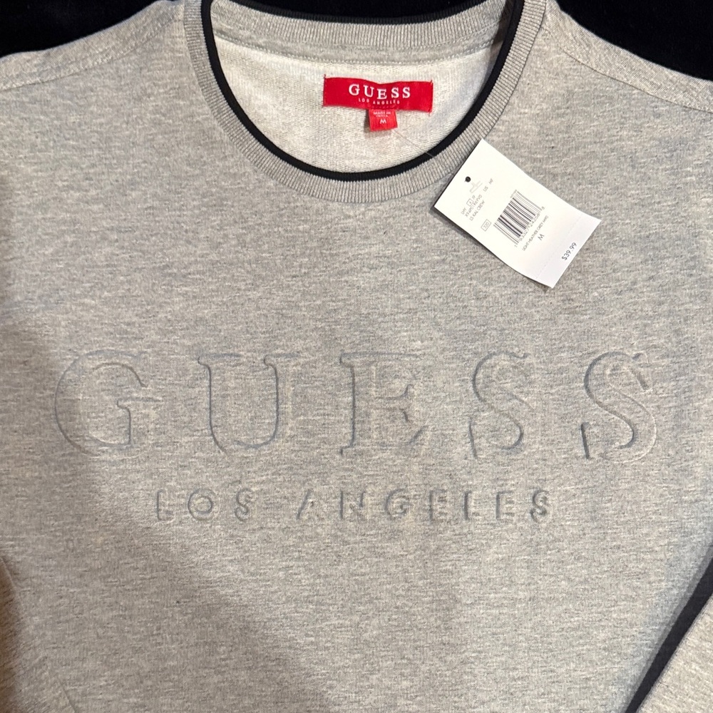 Guess Heather Gray Embossed Logo - Picture 2 of 4